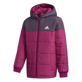 adidas Transition Jacket with Padding Magenta Red Girls